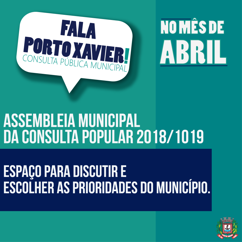 Assembleia Municipal da Consulta Popular 2018/2019 acontece segunda-feira